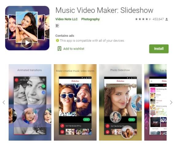 Music Video Maker: Slideshow Best Photo Se Video Banane Wala Apps