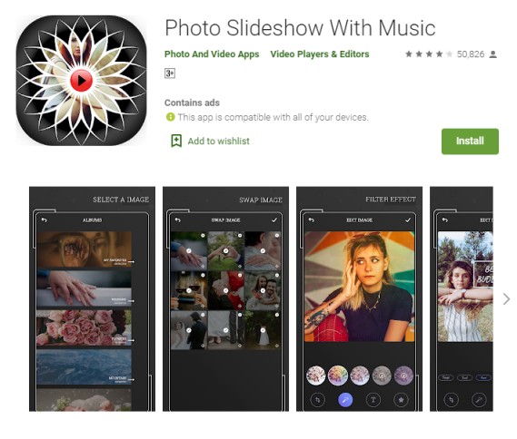 Photo Slideshow With Music Best Photo Se Video Banane Wala Apps