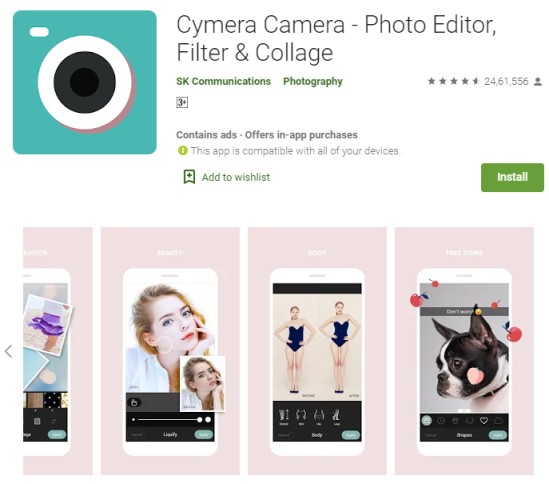 Cymera Camera - Photo Banane Wala Apps Download