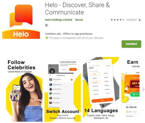 Helo - Best New Status Downloader App For Whatsapp Status
