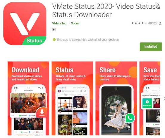 Vmate Best Status Downloader App