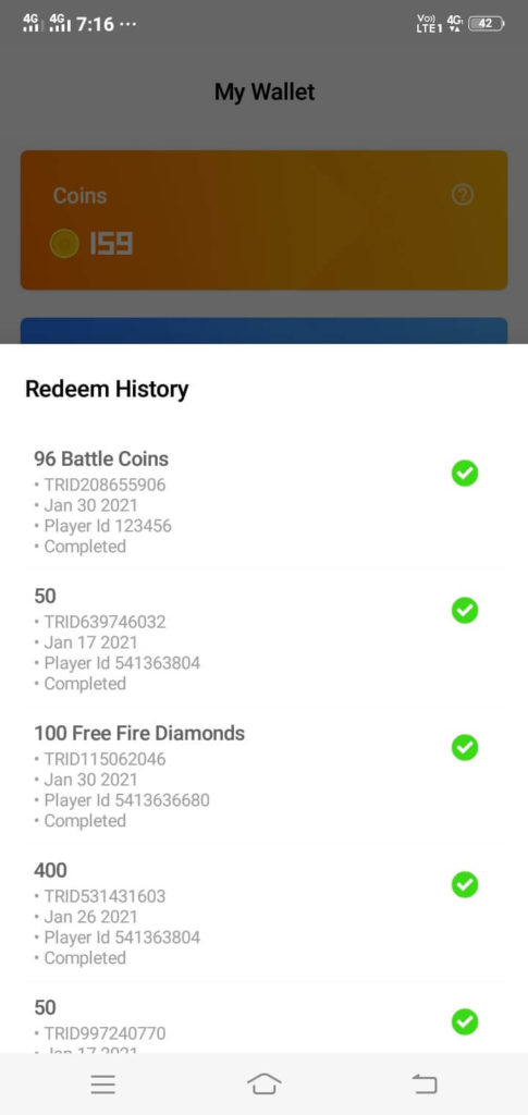 Fire Clips App Payment Proof